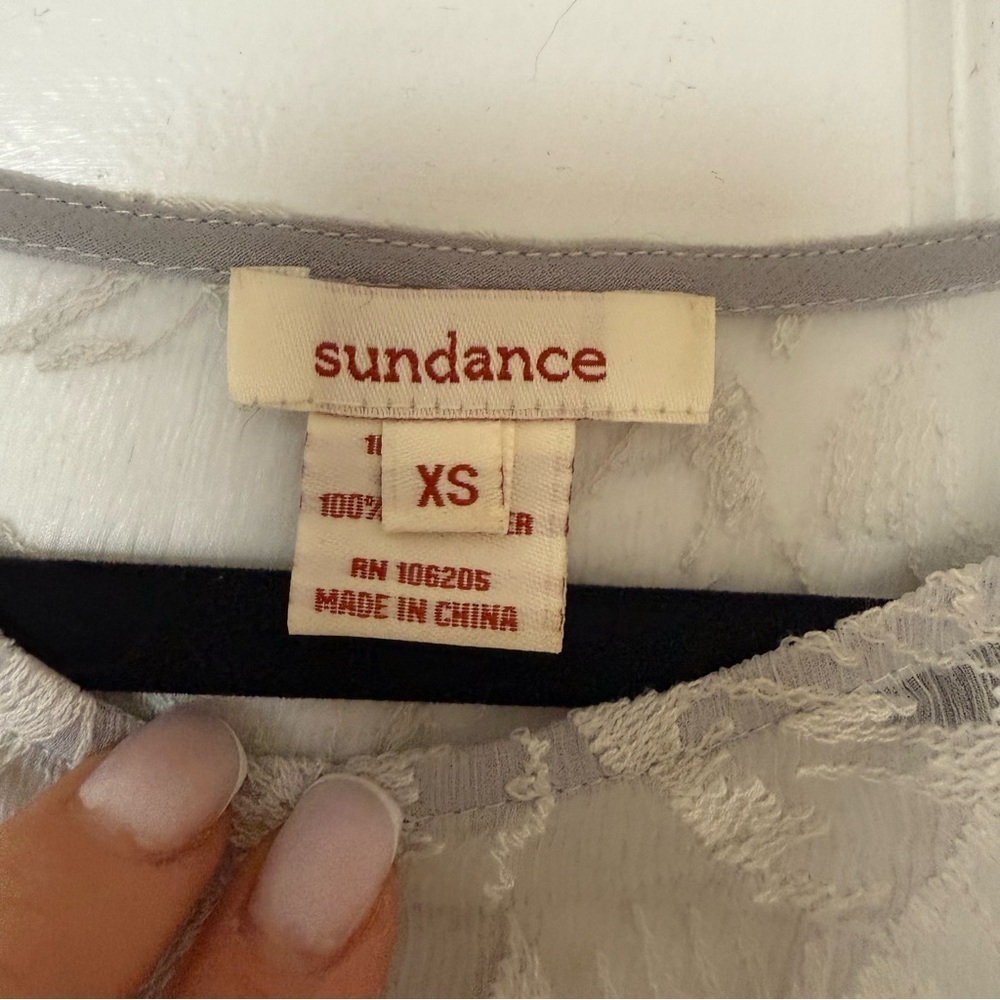 Sundance Silk Sheer Floral Boho Blouse Size XS - Picture 4 of 8